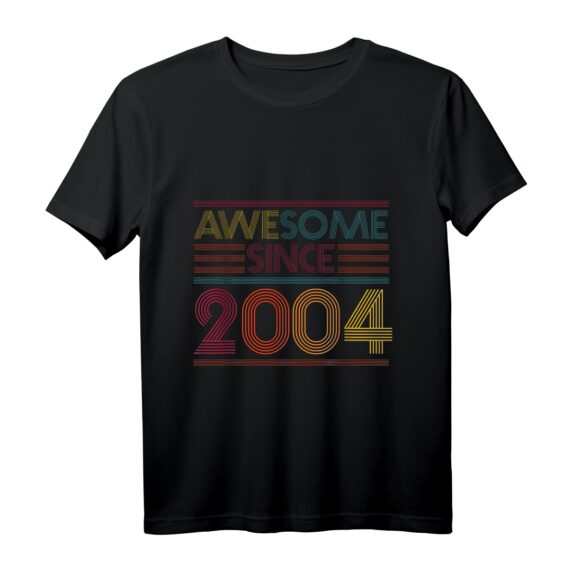 Awesome Since 2004 - 18. Geburtstag T-Shirt für Jungen & Mädchen, Geschenkidee zum Geburtstag & Weihnachten