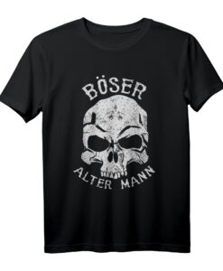Böser alter Mann - Totenschädel Herren T-Shirt mit Witz, Sarkasmus & schwarzem Humor  Perfektes Geschenk für Männer zum Geburtstag, Weihnachten & Vatertag