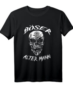 Böser alter Mann mit coolem Totenkopf und Spruch T-Shirt  Lustiges Geschenk für Rentner, Ruhestand & besondere Anlässe