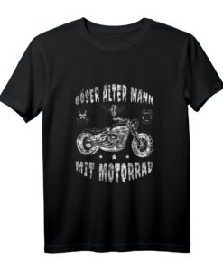 Böser alter Mann mit Motorrad T-Shirt  Humorvolles Vintage Herren Motiv für Biker, Rentner & Senioren mit Sinn für Sarkasmus
