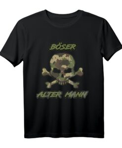 Böser Alter Mann Totenkopf Herren T-Shirt - Coole Geschenkidee für Opa, Papa und Freunde mit Skull-Motiv