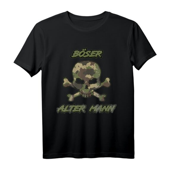 Böser Alter Mann Totenkopf Herren T-Shirt - Coole Geschenkidee für Opa, Papa und Freunde mit Skull-Motiv