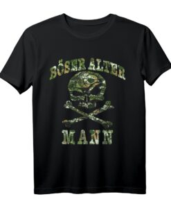 Böser Alter Mann Vater Großvater Totenkopf Skull T-Shirt  Sarkastisches Humor-Design für Geburtstage, Weihnachten & Vatertag