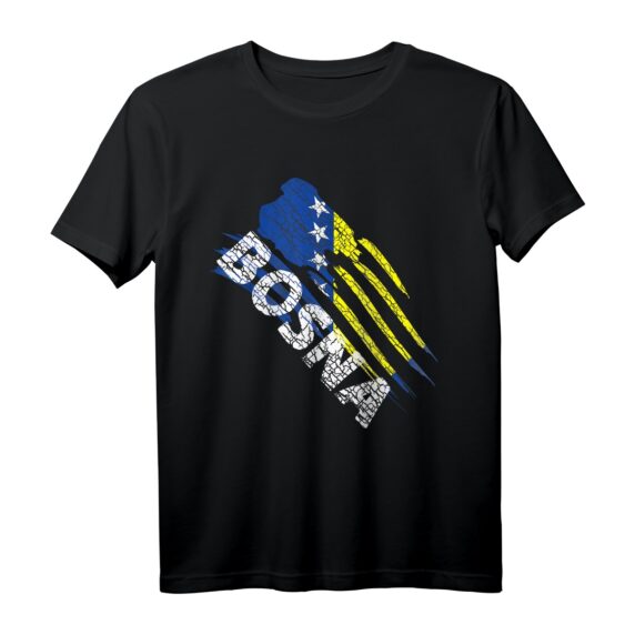 Bosnien Flagge - Krallen Used Look T-Shirt für Bosnier, Fans & Freunde  Perfektes Geschenk zum Vatertag & Geburtstag