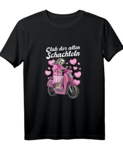 Club der alten Schachteln 30 Geburtstag T-Shirt - Lustiges Geschenk für Frauen zum 30. Ehrentag mit Herzchen und pinkem Roller