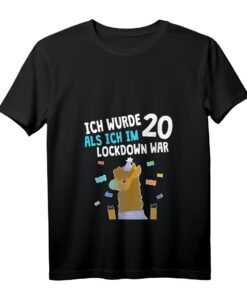 Damen & Herren 20. Geburtstag T-Shirt mit Lama Alpaka V-Ausschnitt  Lustiges Geschenk für 2001 Geborene, Freunde & Familie