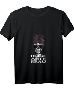 Damen Rocker Braut T-Shirt mit V-Ausschnitt  Lustiges Geschenk für böse alte Frauen zu Muttertag, Weihnachten & Geburtstag