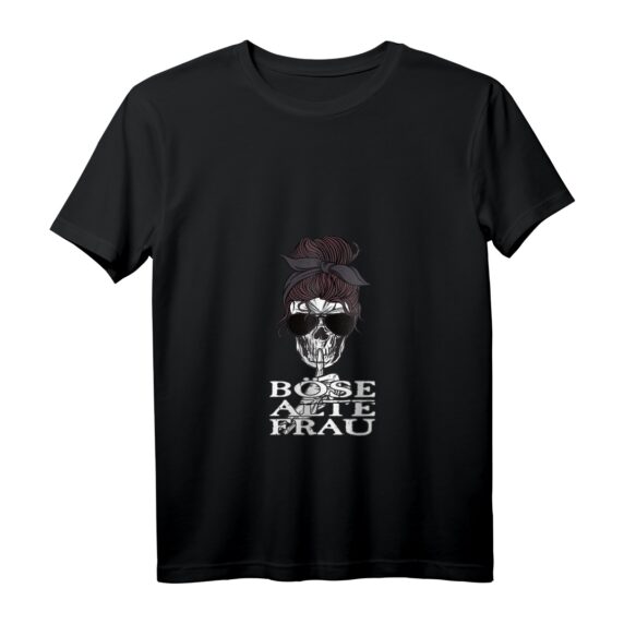 Damen Rocker Braut T-Shirt mit V-Ausschnitt  Lustiges Geschenk für böse alte Frauen zu Muttertag, Weihnachten & Geburtstag