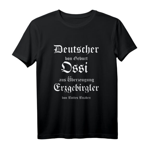Erzgebirge Sachsen Aue Bergbau Alt Deutsch Motiv T-Shirt  Heimatverbundenes Geschenk für Sachsen, Bergleute & Ostdeutsche