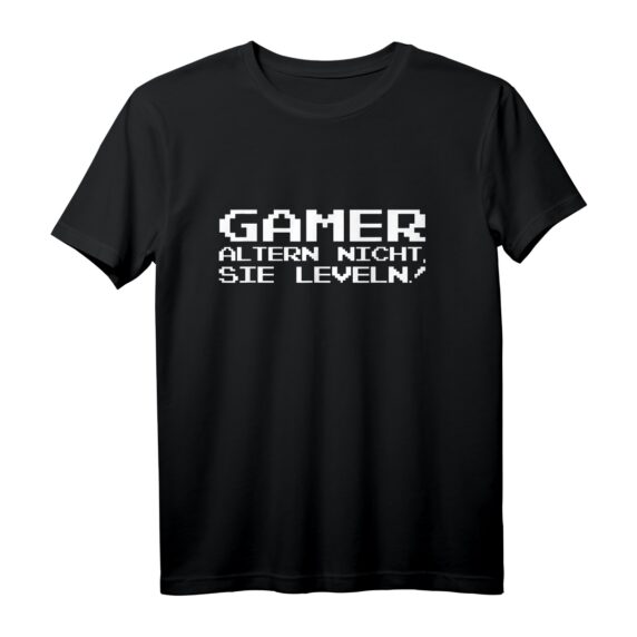 Gamer Altern Nicht, Sie Leveln! Zocker Gaming Fun T-Shirt  Perfekt als Geschenk für Gamer, Freunde & Familie