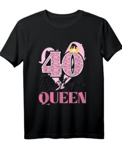 Geburtstag 40 Jahre alt Vintage Königin Krone T-Shirt  Coole Geschenkidee für Frau oder Mama zum 40. Geburtstag