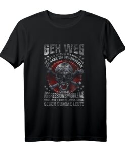 Geh Weg Ich Bin Ein Mürrischer Alter Mann Totenkopf T-Shirt  Lustiges Geschenk für Großväter, Omas & Schädel-Fans zu Weihnachten & Geburtstag