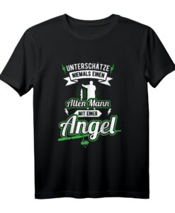 Herren Angeln Spruch T-Shirt  Lustiges Geschenk für alte Männer, Fischer, Väter, Opas & Rentner mit Humor für Weihnachten & Geburtstag