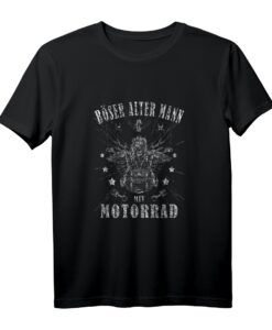 Herren Biker Bike Sarkasmus - Böser alter Mann mit Motorrad T-Shirt für humorvolle Motorradfahrer, Rentner und Opa