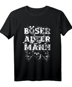 Herren Böser Alter Mann Opa Totenkopf T-Shirt  Sarkastisches Design für Männer, die sich nicht zu ernst nehmen
