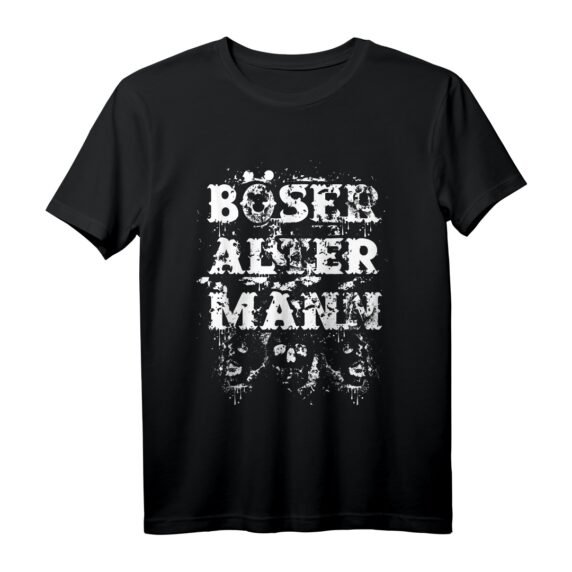 Herren Böser Alter Mann Opa Totenkopf T-Shirt  Sarkastisches Design für Männer, die sich nicht zu ernst nehmen