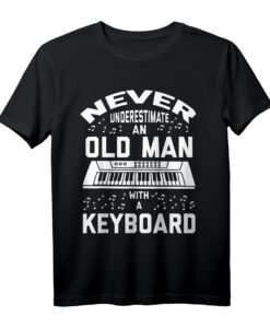 Herren Keyboard Synthesizer T-Shirt mit lustigem Spruch  Perfektes Geschenk für Musiker, Papa, Opa, Bruder zum Vatertag, Geburtstag oder Rente