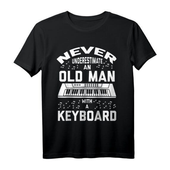 Herren Keyboard Synthesizer T-Shirt mit lustigem Spruch  Perfektes Geschenk für Musiker, Papa, Opa, Bruder zum Vatertag, Geburtstag oder Rente
