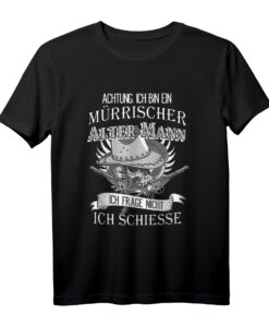 Herren Rentner Humor T-Shirt  Lustiger Western Look für alte Männer, Opa, Vater & Großvater, perfekt als Geschenk zu Weihnachten oder Geburtstag