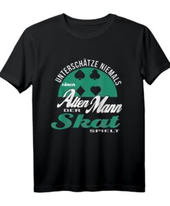 Herren Skatspieler Kartenspielen Skatkarten Skat Alter Mann Spruch T-Shirt - Lustiges Geschenk für Skatfans zu Weihnachten, Geburtstag & Vatertag