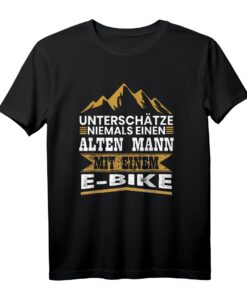 Herren T-Shirt E-Bike Fahrrad E-Bike Elektrofahrrad mit Spruch  Lustiges Geschenk für Radfahrer & Biker, perfekt für E-Bike Enthusiasten