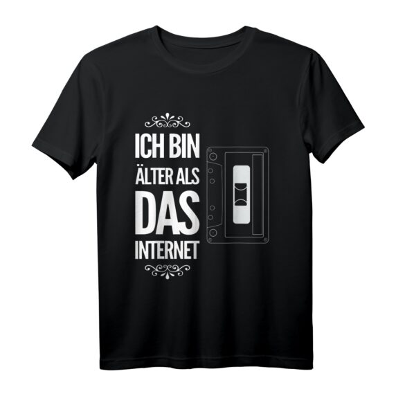 Ich bin älter als das Internet - Lustiges Senioren T-Shirt zum Geburtstag mit Humor & Spruch