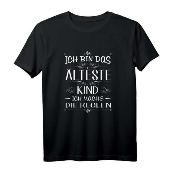 Ich bin das älteste Kind ich mache die Regeln T-Shirt  Lustiges Familiengeschenk für alle Anlässe, Trendiges Retro-Design für Mädchen, Jungen, Erwachsene