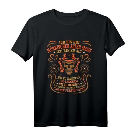 Ich Bin Ein Mürrischer Alter Mann Sportschütze Schießen T-Shirt - Lustiges Geschenk für Schützenverein & Schützenfest