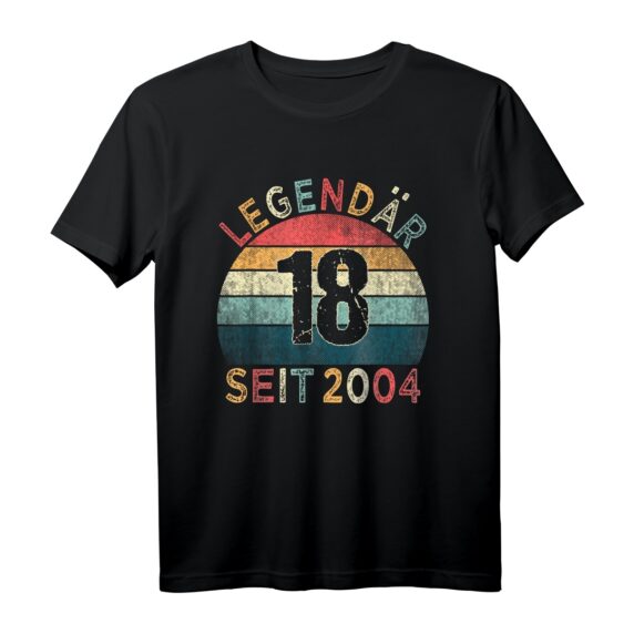 Legendär seit 2004 - 18. Geburtstag T-Shirt für Jungen und Mädchen, Geschenkidee für den Jahrgang 2004