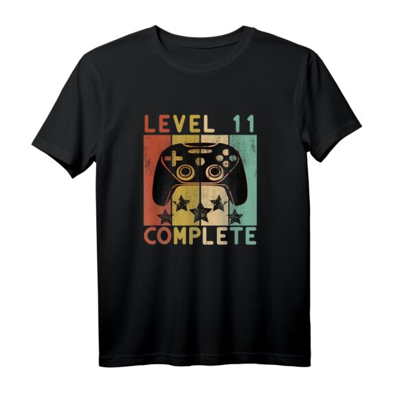 Level 11 Complete 11. Geburtstag Shirt für Jungen - Gaming T-Shirt Geschenk für Videospiel-Fans und Geburtstagsfeier