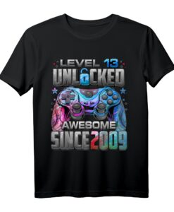 Level 13 freigeschaltet Fantastisch seit 2009 - Gaming T-Shirt zum 13. Geburtstag für Jungen, Gamer und Videospieler