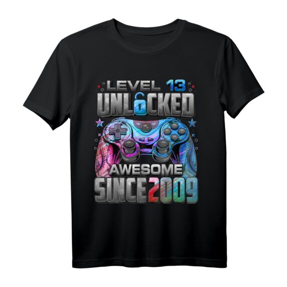 Level 13 freigeschaltet Fantastisch seit 2009 - Gaming T-Shirt zum 13. Geburtstag für Jungen, Gamer und Videospieler