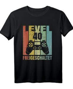 Level 40 freigeschaltet Gamer Geburtstag T-Shirt  Lustiges 40 Jahre alt Geschenk für Zocker und Gaming-Fans