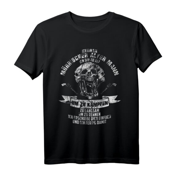 Lustiges 40. Geburtstag T-Shirt mit Spruch für Männer  Humorvolles Geschenk für Waffenliebhaber & Schwarzer Humor
