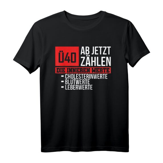 Lustiges 40. Geburtstag Ü40 Spruch - Witziges T-Shirt als Geschenk für Partys, Freunde & Familie
