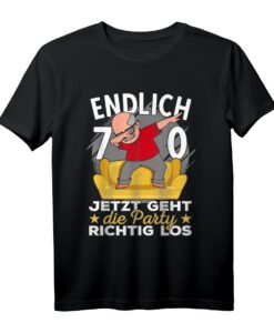 Lustiges 70. Geburtstag T-Shirt für Männer  Ich bin jetzt 70, jetzt geht die Party richtig los! Ideal für Opa und Geburtstagspartys