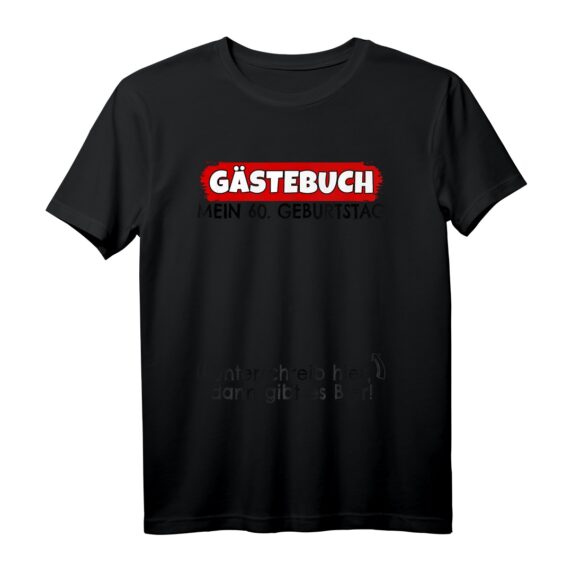Lustiges Gästebuch zum 60. Geburtstag für Mann und Frau - Unterschreib hier, dann gibt es Bier