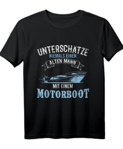 Motorboot Spruch T-Shirt für Männer - Lustiges Geschenk für Bootsfahrer, Motorbootliebhaber & Wassersportfans zu Weihnachten & Geburtstag