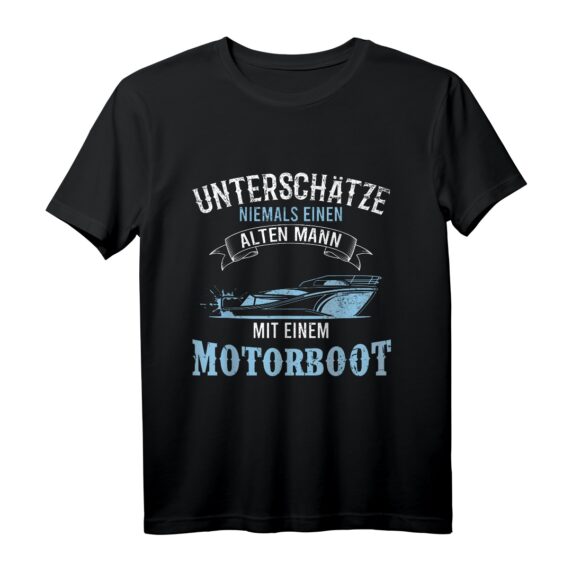 Motorboot Spruch T-Shirt für Männer - Lustiges Geschenk für Bootsfahrer, Motorbootliebhaber & Wassersportfans zu Weihnachten & Geburtstag