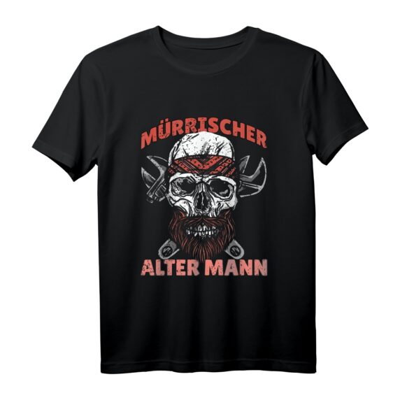 Mürrischer Alter Mann Opa Großvater T-Shirt  Lustiges Geschenk für Rentner, Weihnachten & Geburtstag