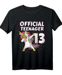 Official Teenager 13 Jahre alt Einhorn T-Shirt - Geburtstagsgeschenk für Mädchen und Jungen, Level 13 Unlocked