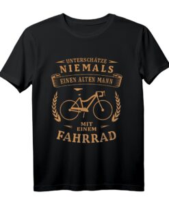 Opa Unterschätze Niemals Einen Alten Mann Mit Einem Fahrrad T-Shirt - Lustiges Fahrraddesign für Radfahrer, Papa & Vatertag Geschenk