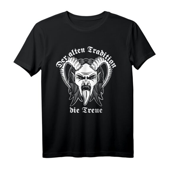 Perchten Maske - Der alten Tradition die Treue - Krampus T-Shirt für Tiroler Bräuche & alpinen Kulturerhalt