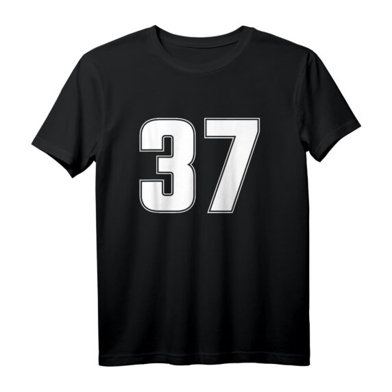 Personalisierte Trikot Nummer 37  Siebenunddreißig Jahre alt T-Shirt für Geburtstage, Jubiläen & Sportfans