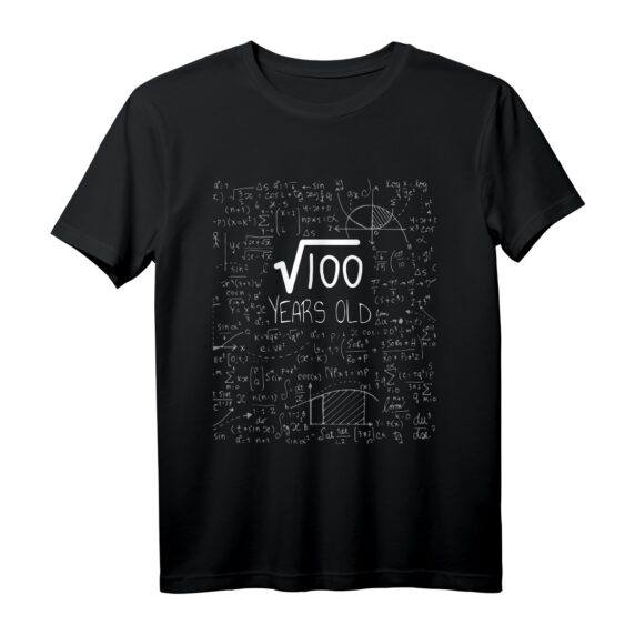 Quadratwurzel 100 = 10 Jahre Alt - Lustiges Geburtstags T-Shirt für Kinder mit Mathe und Wissenschaft Humor