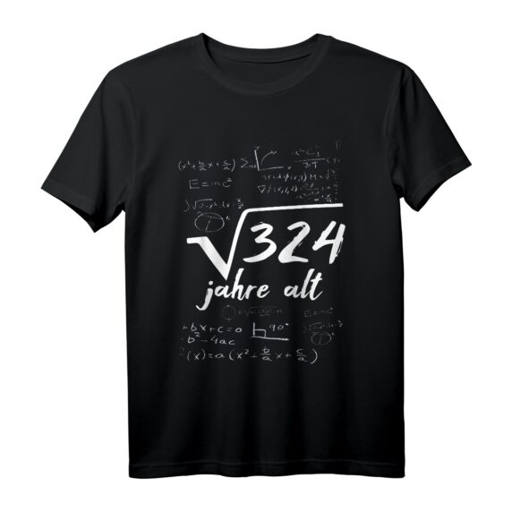 Quadratwurzel 324 = 18 Jahre Alt - Lustiges Geburtstag Geschenk T-Shirt für Mathe, Physik und Wissenschafts-Fans