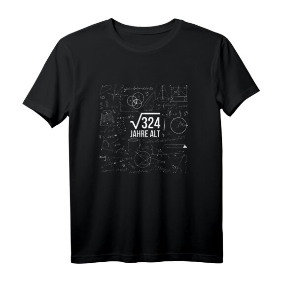 Quadratwurzel 324 = 18 Jahre Alt | Lustiges Geburtstags T-Shirt für Nerds, Wissenschaftsliebhaber und Gruppenoutfits