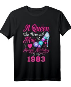Queen Was Born In May 1983 Geburtstags T-Shirt für Frauen - Limitierte Edition, 38 Jahre alt, Perfektes Geschenk für Mai-Geborene