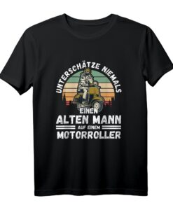 Rollerfahrer Geschenkidee für Männer - Unterschätze nie einen alten Mann T-Shirt für Geburtstag & Weihnachten