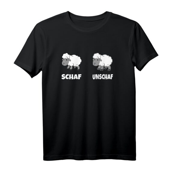 Schaf Unschaf Landwirtschaft T-Shirt  Lustiges Geschenk für Bauern, Bäuerinnen und Landwirte, ideal für das Landleben & die Arbeit auf dem Feld